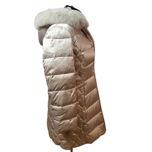 👉 1 Madison Women’s Long Down Coat – XL Winter Puffer with Fox Fur Trim Hood - Picture 5 of 11